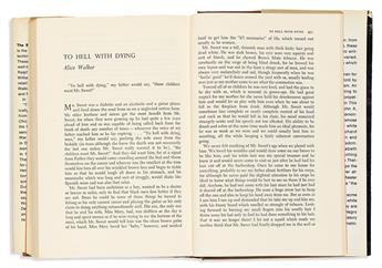 (LITERATURE.) Alice Walker. "To Hell With Dying," in "The Best Short Stories by Negro Writers," with her typescript biographical notes.